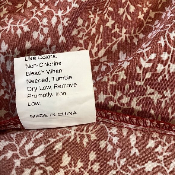 Shein Sundress Mini Dress Sz S Red Ditzy Floral Spaghetti Strap 254G - Picture 9 of 9